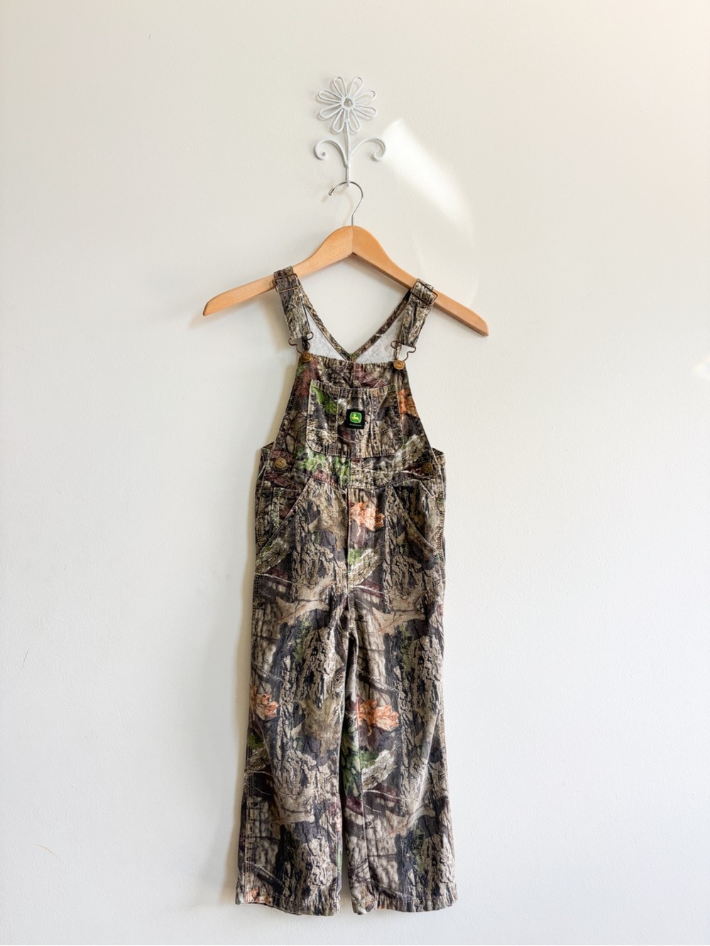 John Deere real tree Camo Kids Overalls in